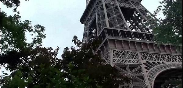  Extreme public sex threesome by the world famous Eiffel Tower in Paris France
